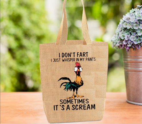 Chicken Tote Bag, Chicken Bag, Personalised Tote Bag